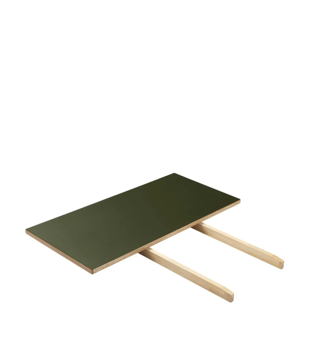 Poul M. Volther C35 - Stor tillægsplade - Eg - Linoleum - Olive- Spiseborde