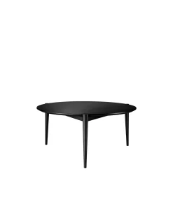 Stine Lundgaard Weigelt D102 Søs - Sofabord - Eg - Jet Black - Ø85- Sofaborde