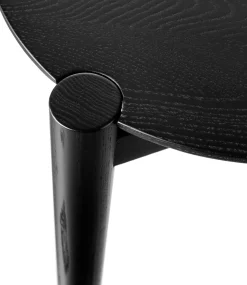 Stine Lundgaard Weigelt D102 Søs - Sofabord - Eg - Jet Black - Ø85- Sofaborde