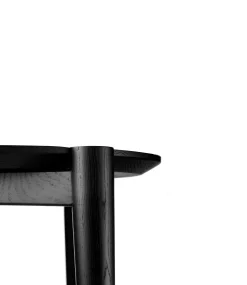 Stine Lundgaard Weigelt D102 Søs - Sofabord - Eg - Jet Black - Ø85- Sofaborde
