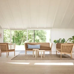 Erik Ole Jørgensen J149 - 3 pers. sofa - Eg - Brown (15)- 3 Personers Sofa