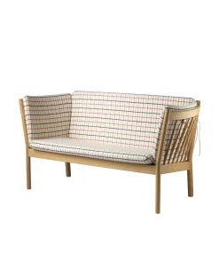 Erik Ole Jørgensen J148 - 2 pers. sofa - Eg - Red (14)- 2 Personers Sofa