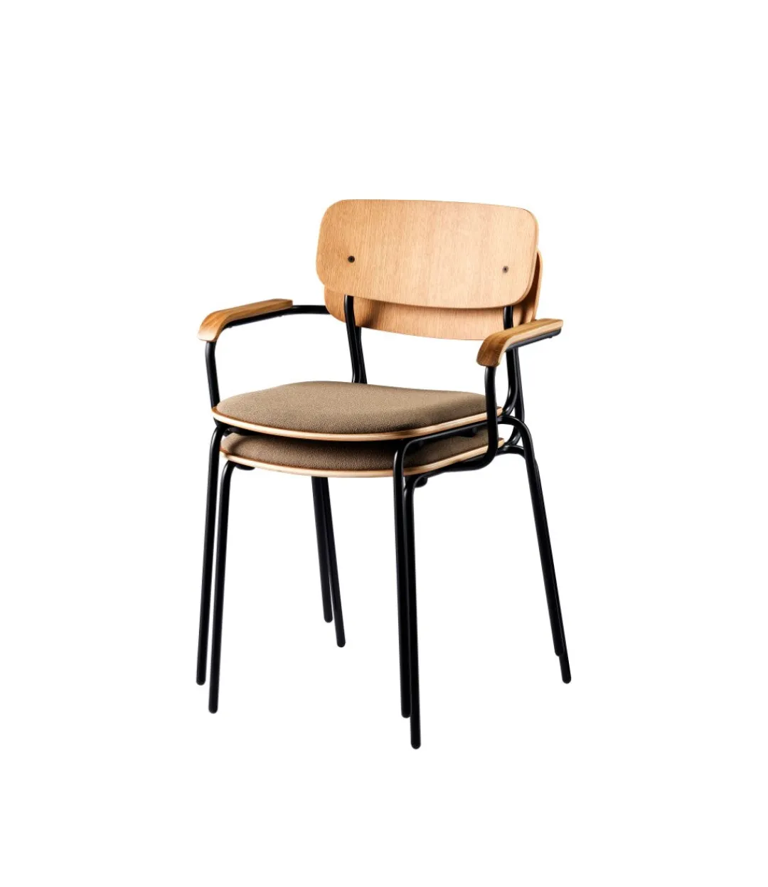 Jakob Thau J182 - Holmen - Stabelstol - Stål - Grain - Taupe- Spisebordsstole