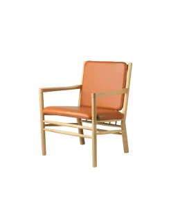 Erik Ole Jørgensen J147 - Lænestol - Eg - Cognac læder- Lænestole