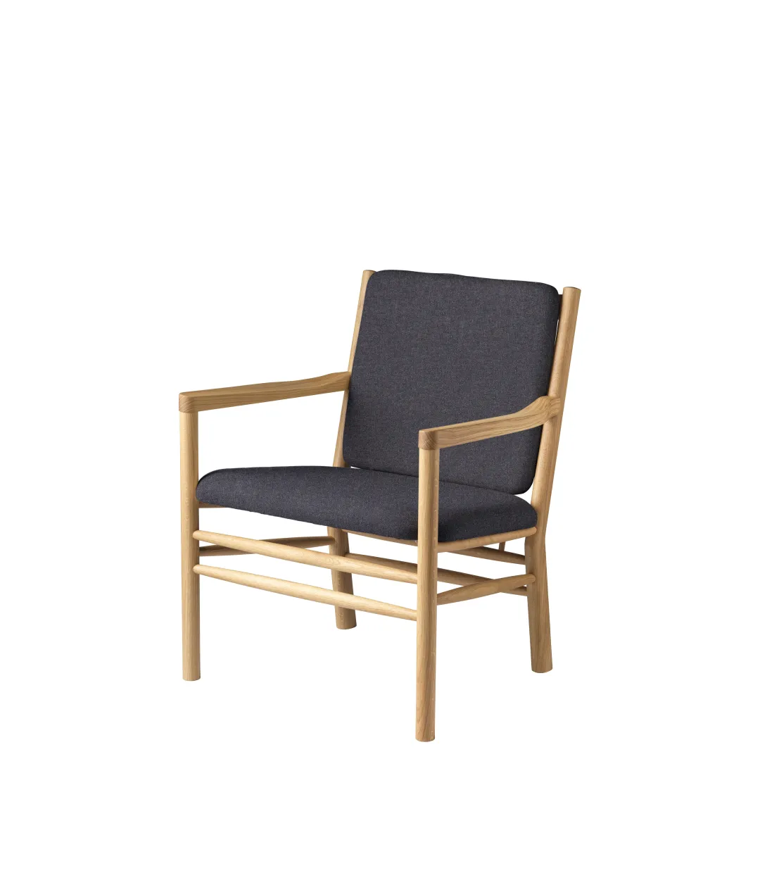 Erik Ole Jørgensen J147 - Lænestol - Eg - Dark Grey (28)- Lænestole