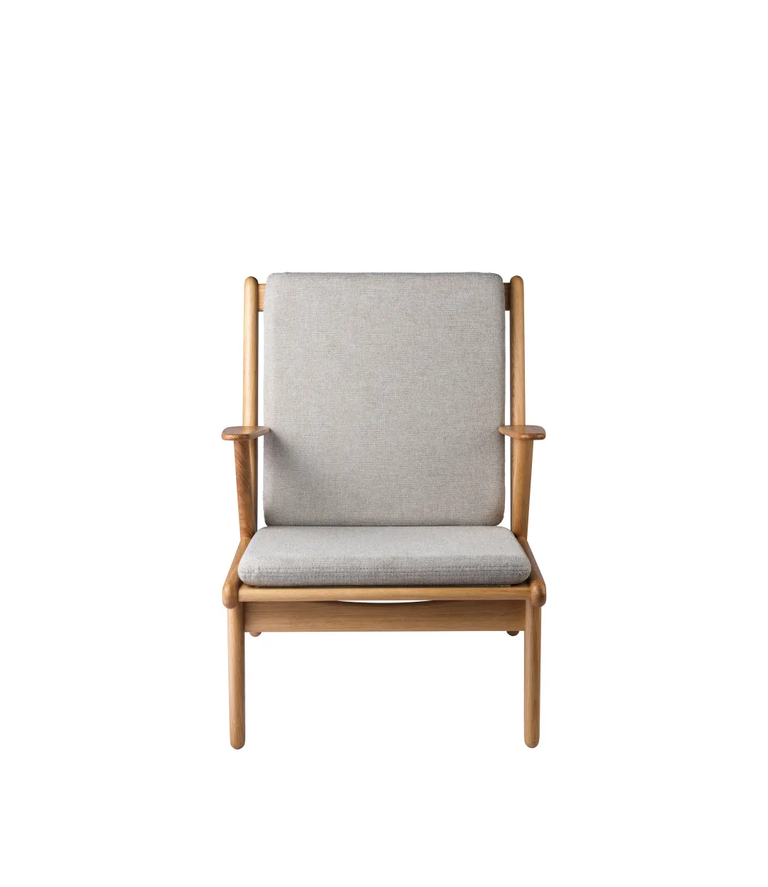 Poul M. Volther J53 - Lænestol - Eg - Light Grey- Lænestole