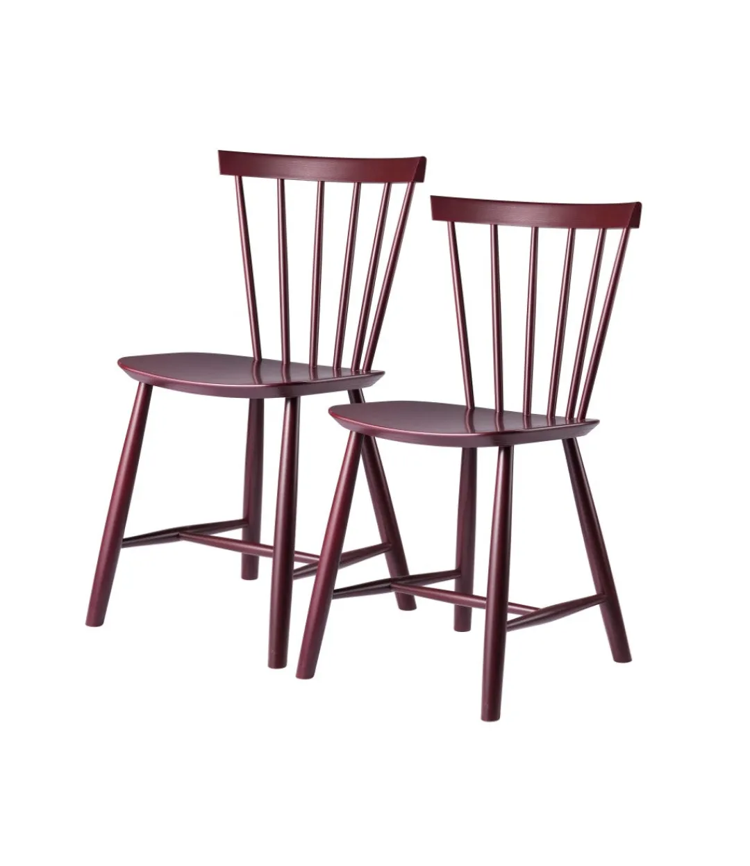 Poul M. Volther J46 - Stol - 2 stk - Bøg - Black Red- Spisebordsstole
