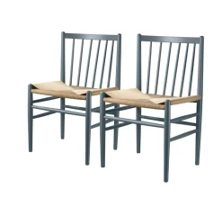 Jørgen Bækmark J80 - Stol - 2 stk - Bøg - Blue Grey- Spisebordsstole