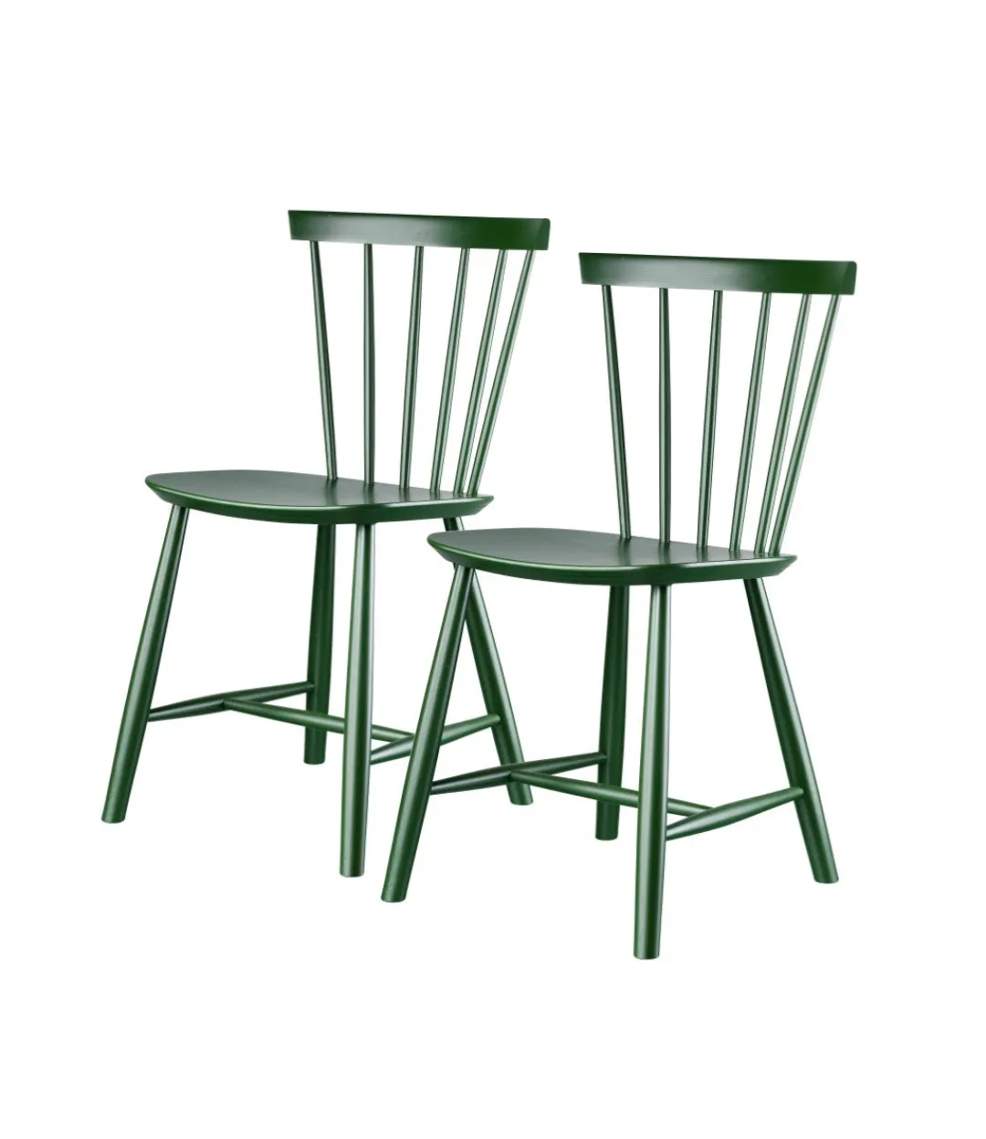 Poul M. Volther J46 - Stol - 2 stk - Bøg - Bottle Green- Spisebordsstole