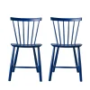 Poul M. Volther J46 - Stol - 2 stk - Bøg - Dark Blue- Spisebordsstole