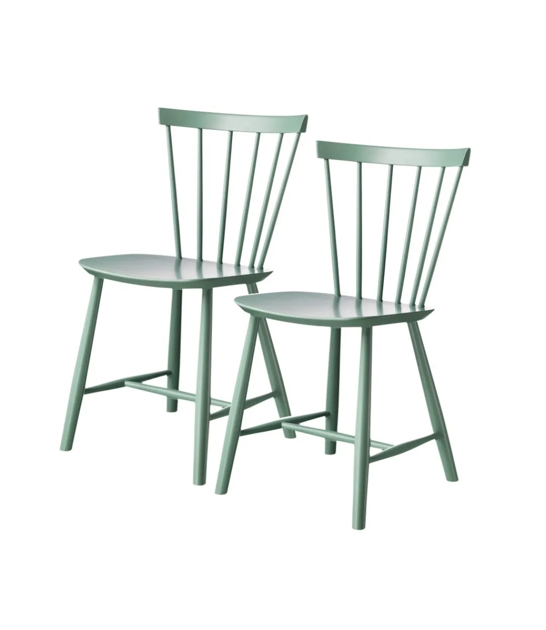 Poul M. Volther J46 - Stol - 2 stk - Bøg - Dusty Green- Spisebordsstole