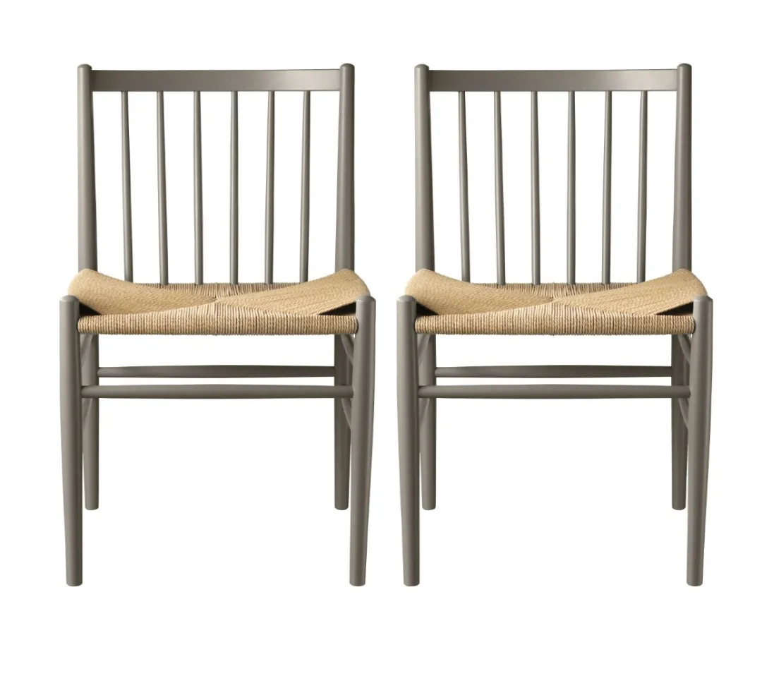 Jørgen Bækmark J80 - Stol - 2 stk - Bøg - Moss Grey- Spisebordsstole
