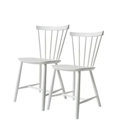 Poul M. Volther J46 - Stol - 2 stk - Bøg - Pure White- Spisebordsstole
