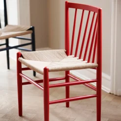 Jørgen Bækmark J80 - Stol - 2 stk - Bøg - Ruby Red- Spisebordsstole