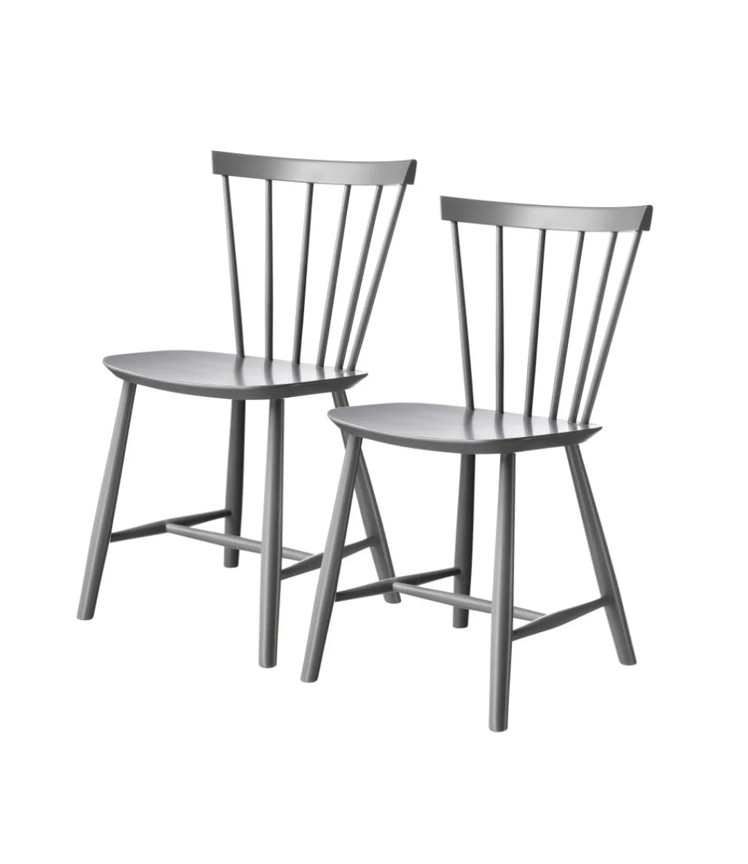 Poul M. Volther J46 - Stol - 2 stk - Bøg - Signal Grey- Spisebordsstole