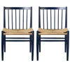 Jørgen Bækmark J80 - Stol - 2 stk - Bøg - Steel Blue- Spisebordsstole