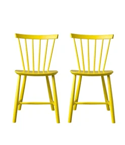 Poul M. Volther J46 - Stol - 2 stk - Bøg - Yellow- Spisebordsstole