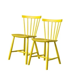 Poul M. Volther J46 - Stol - 2 stk - Bøg - Yellow- Spisebordsstole