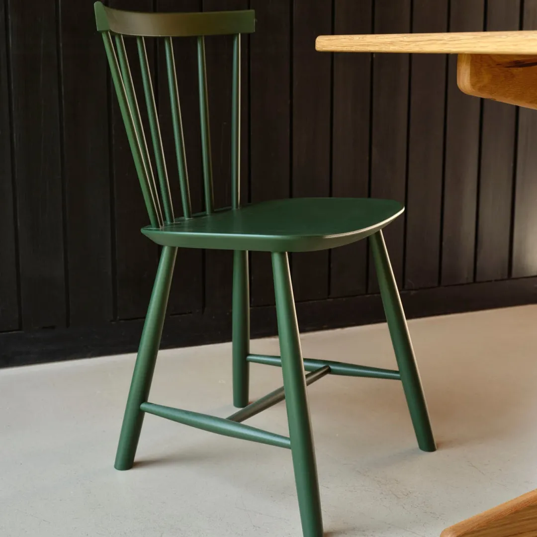 Poul M. Volther J46 - Stol - Bøg - Bottle Green- Spisebordsstole