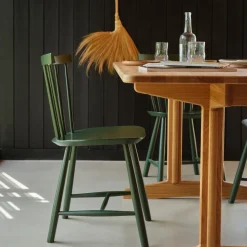 Poul M. Volther J46 - Stol - Bøg - Bottle Green- Spisebordsstole