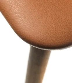 Poul M. Volther J48 - Stol - Røget eg - Cognac læder- Spisebordsstole