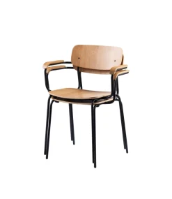Jakob Thau J183 Holmen - Stabelstol m/armlæn - Eg - 4 stk.- Spisebordsstole