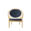 Poul M. Volther J166 Jørna - Stol - Eg - Dark Blue- Lænestole