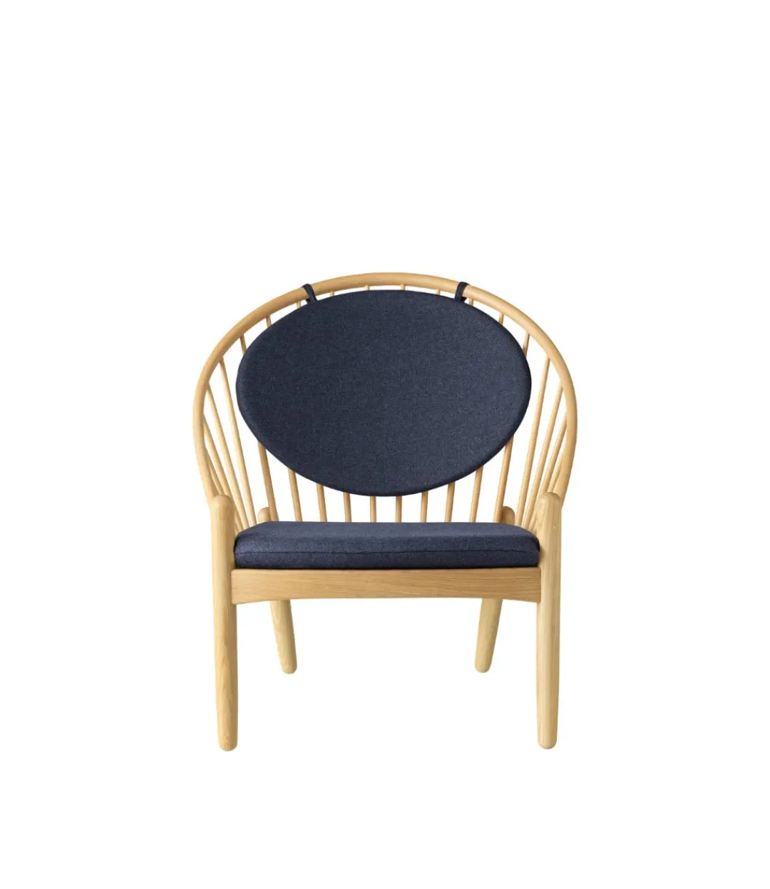 Poul M. Volther J166 Jørna - Stol - Eg - Dark Blue- Lænestole