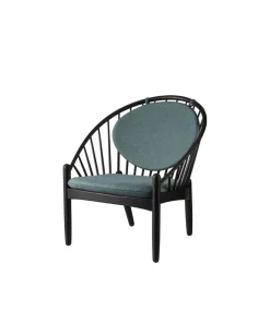 Poul M. Volther J166 Jørna - Stol - Jet Black - Green- Lænestole