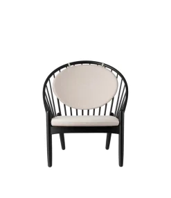Poul M. Volther J166 Jørna - Stol - Jet Black - Beige (61)- Lænestole
