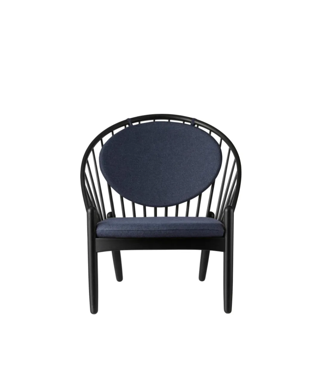 Poul M. Volther J166 Jørna - Stol - Jet Black - Dark Blue- Lænestole