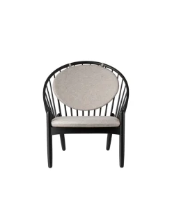Poul M. Volther J166 Jørna - Stol - Jet Black - Light Grey- Lænestole