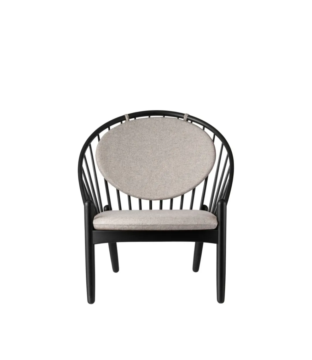 Poul M. Volther J166 Jørna - Stol - Jet Black - Light Grey- Lænestole