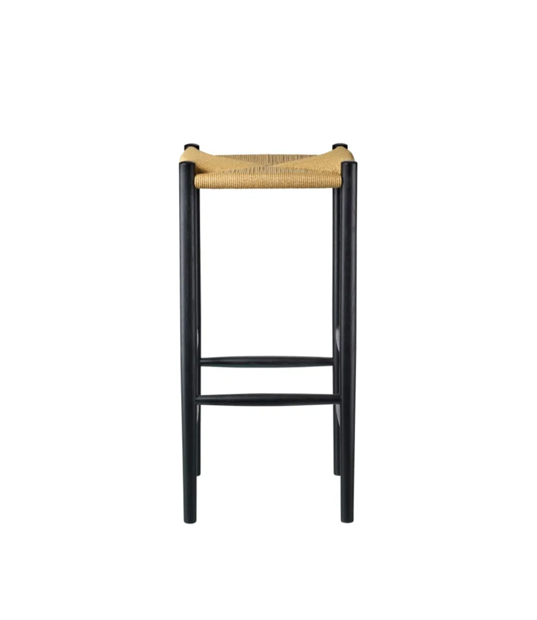 Jørgen Bækmark J164B - Barstol firkantet - Eg - Jet Black- Barstole