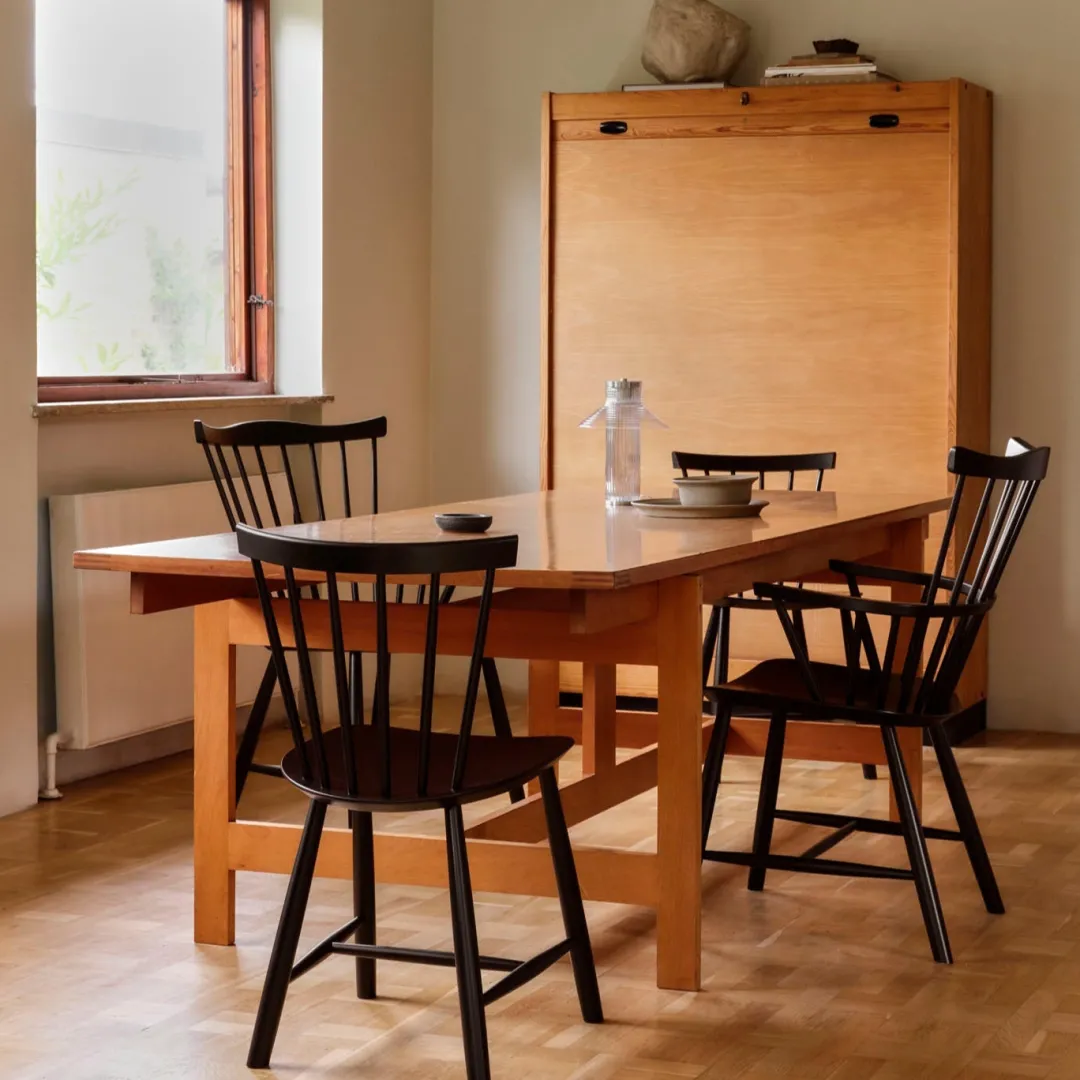 Børge Mogensen J52B - Stol - Bøg - Jet Black- Spisebordsstole