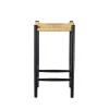 Jørgen Bækmark J164C - Counter firkantet - Eg - Jet Black- Barstole