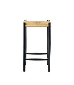 Jørgen Bækmark J164C - Counter firkantet - Eg - Jet Black- Barstole
