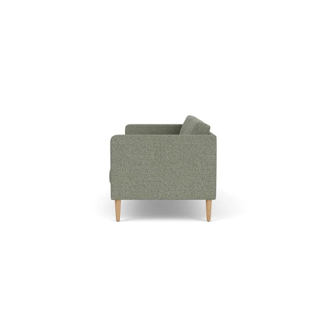 Unit10 L42 Firhøj - 2,5 pers. sofa - Eg - Green-Melange- 2,5 Personers Sofa