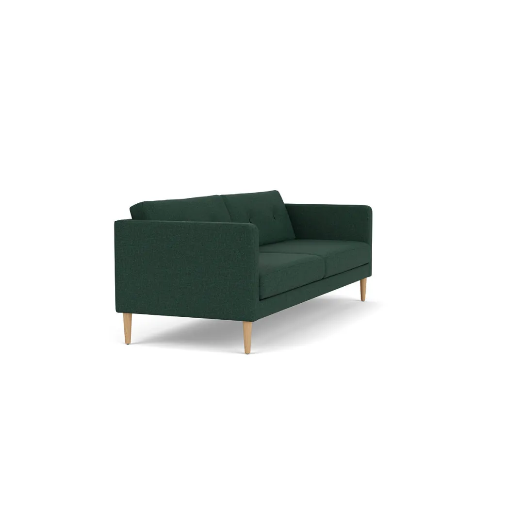 Unit10 L42 Firhøj - 3 pers. sofa - Eg - Green (32)- 3 Personers Sofa