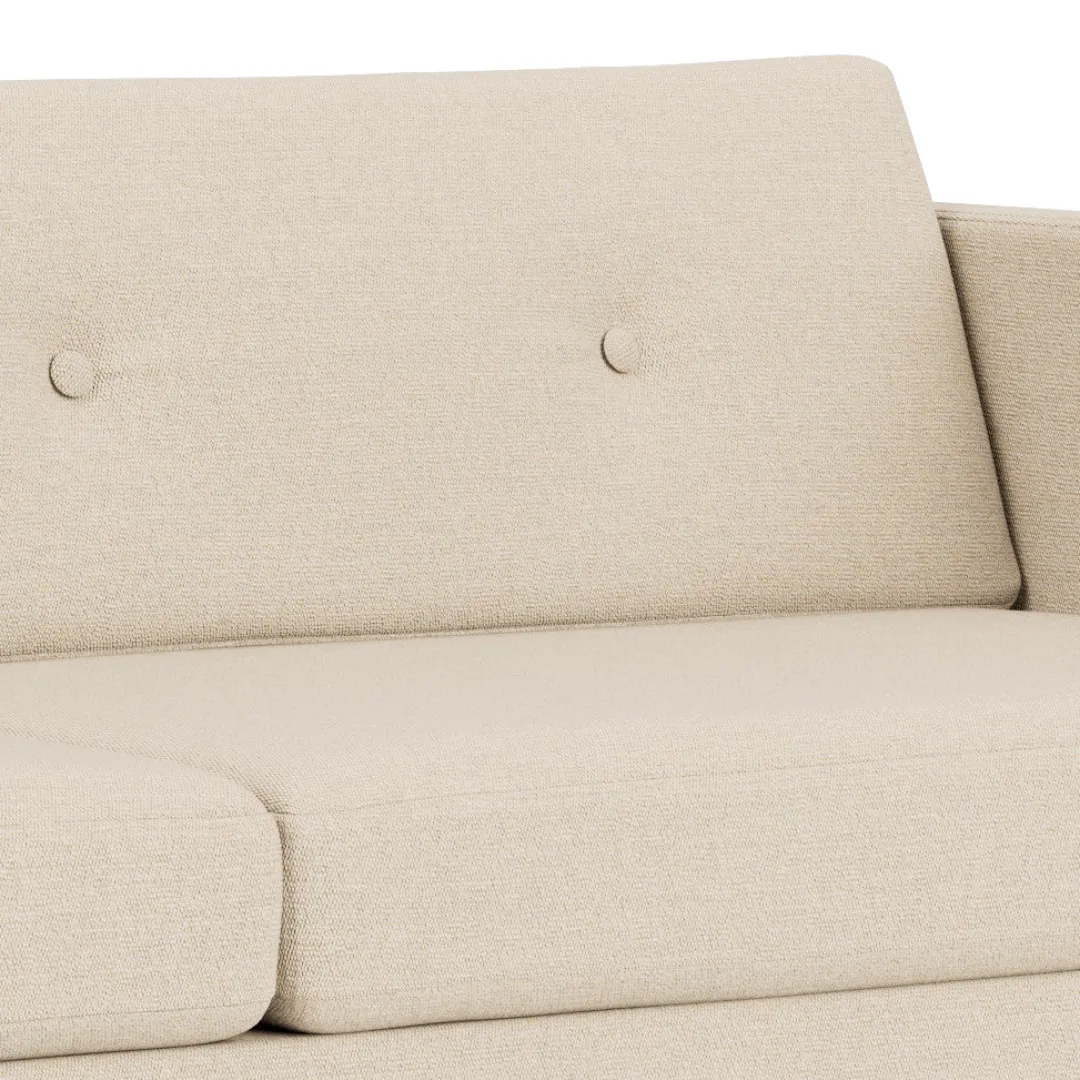 Unit10 L42 Firhøj - 3 pers. sofa - Stål - Beige (90)- 3 Personers Sofa