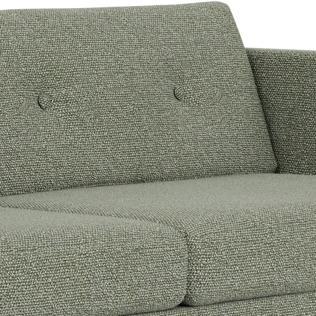 Unit10 L42 Firhøj - 2,5 pers. sofa - Stål - Green-Melange- 2,5 Personers Sofa