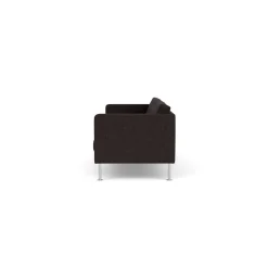 Unit10 L42 Firhøj - 3 pers. sofa - Stål - Black-Brown- 3 Personers Sofa