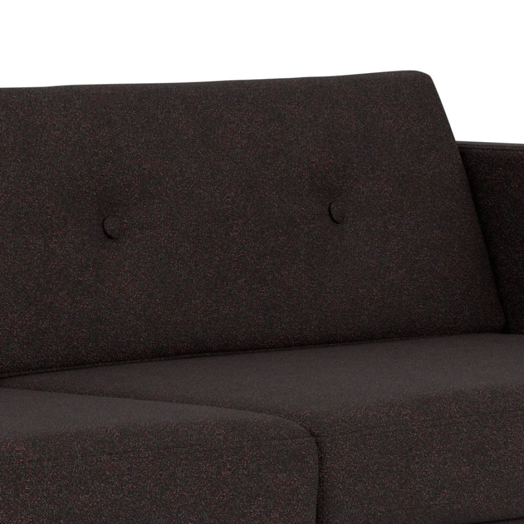 Unit10 L42 Firhøj - 3 pers. sofa - Stål - Black-Brown- 3 Personers Sofa