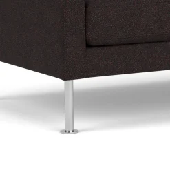 Unit10 L42 Firhøj - 3 pers. sofa - Stål - Black-Brown- 3 Personers Sofa