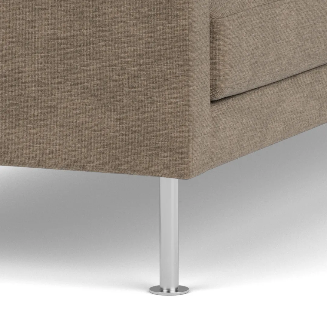 Unit10 L42 Firhøj - 2,5 pers. sofa - Stål - Taupe (233)- 2,5 Personers Sofa