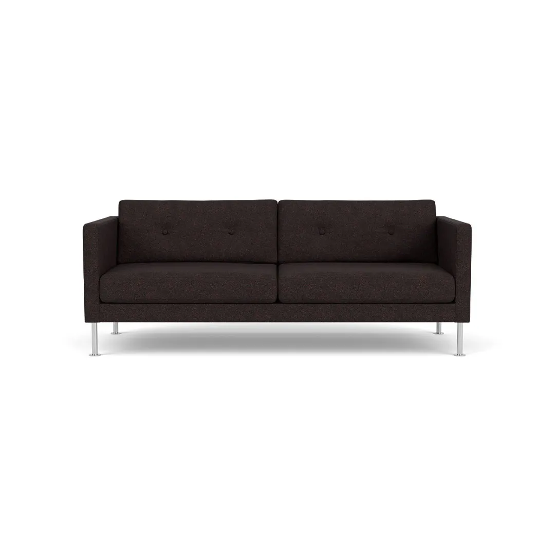 Unit10 L42 Firhøj - 2,5 pers. sofa - Stål - Black-Brown- 2,5 Personers Sofa