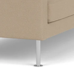 Unit10 L42 Firhøj - 2,5 pers. sofa - Stål - Beige (61252)- 2,5 Personers Sofa