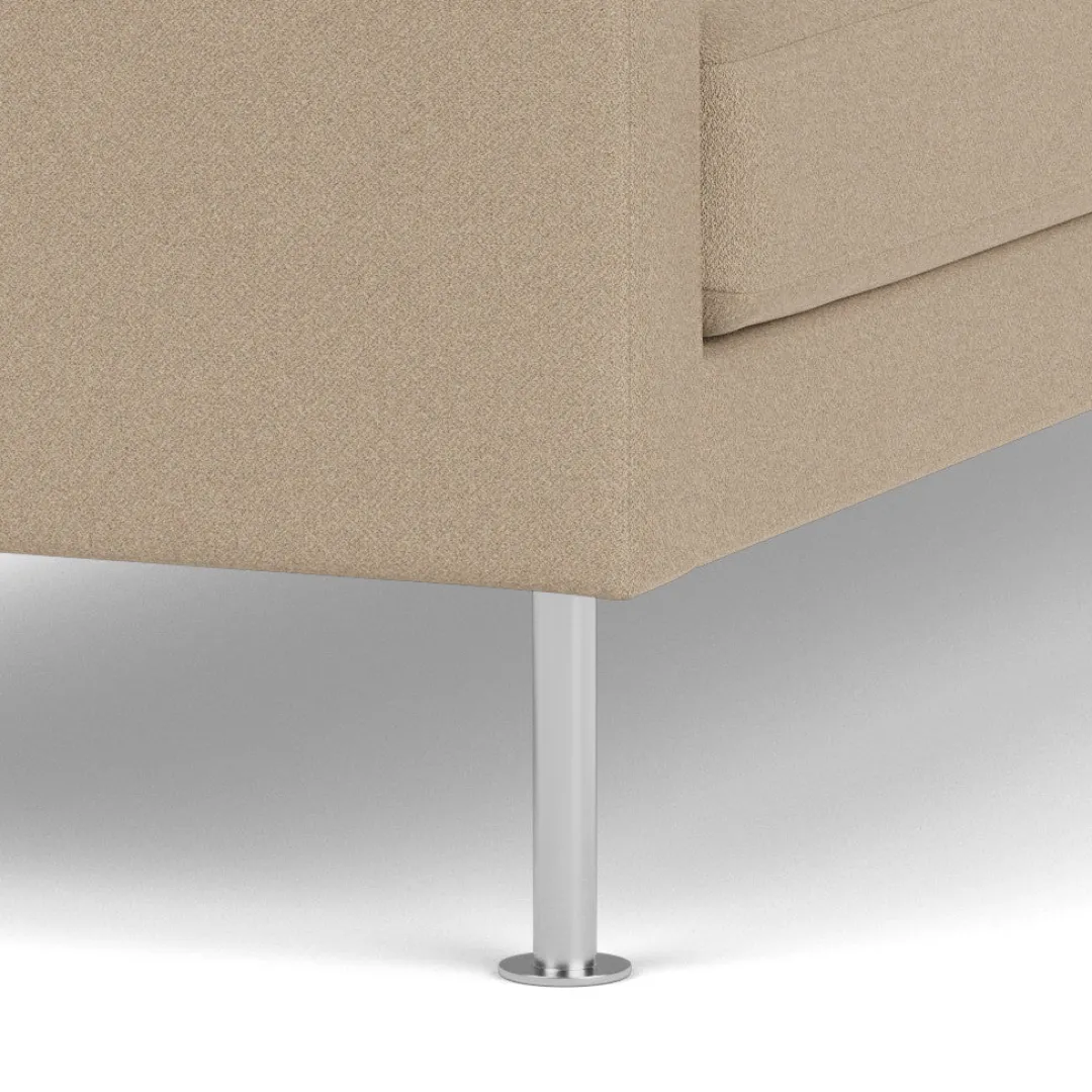 Unit10 L42 Firhøj - 2,5 pers. sofa - Stål - Beige (61252)- 2,5 Personers Sofa