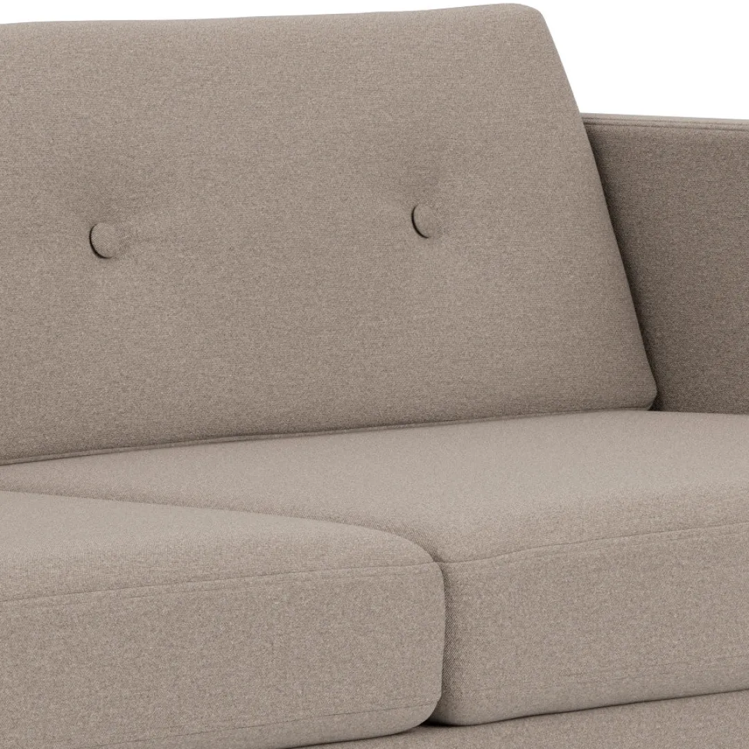 Unit10 L42 Firhøj - 2,5 pers. sofa - Stål - Stone (181)- 2,5 Personers Sofa