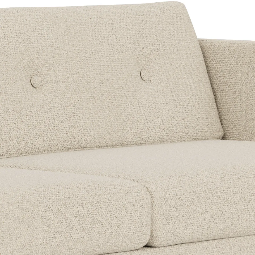 Unit10 L42 Firhøj - 2,5 pers. sofa - Stål - Beige (00)- 2,5 Personers Sofa